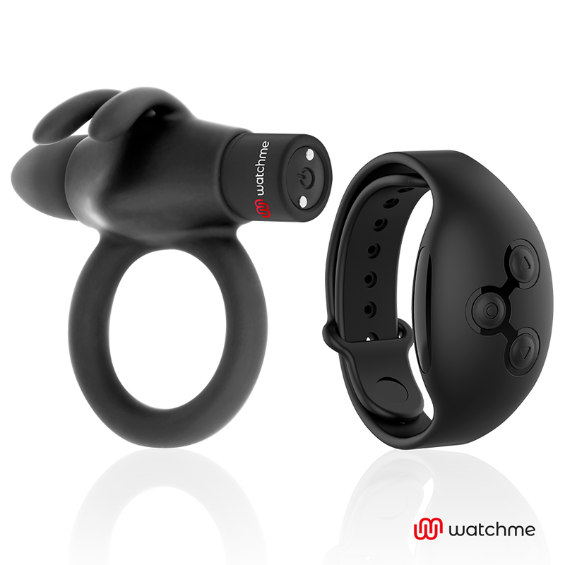 Black & Silver AgronMe Anello Vibrante Ricaricabile con Telecomando a Orologio Nero – immagine 3