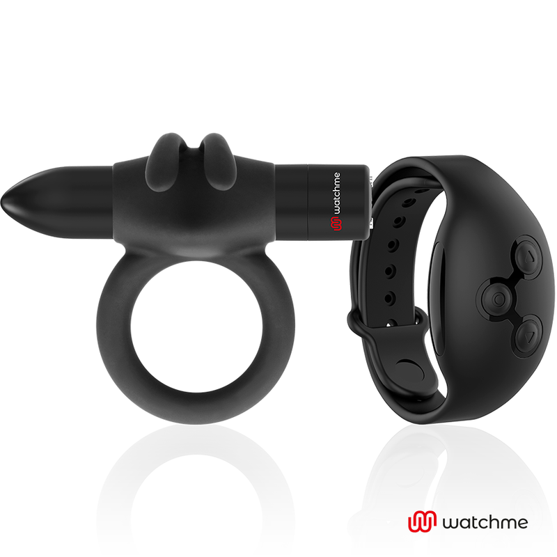 Black & Silver AgronMe Anello Vibrante Ricaricabile con Telecomando a Orologio Nero – immagine 2