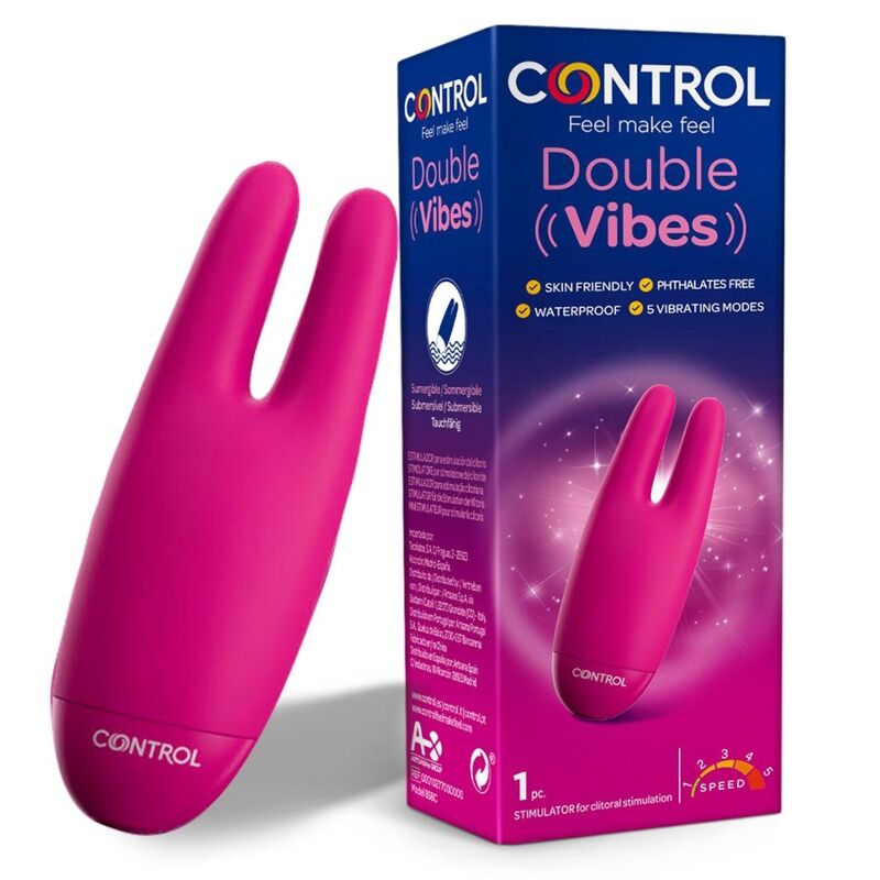 Control Double Vibes Stimolatore Clitorideo a Doppio Braccio
