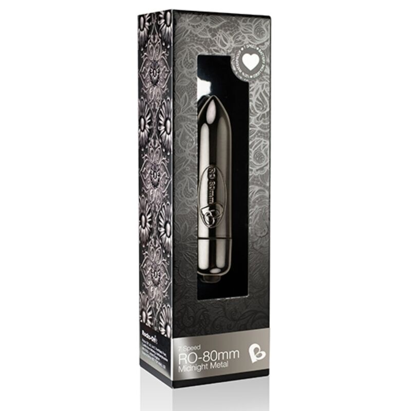 Rocks-Off RO-80mm Proiettile Vibrante Midnight Metal – immagine 6