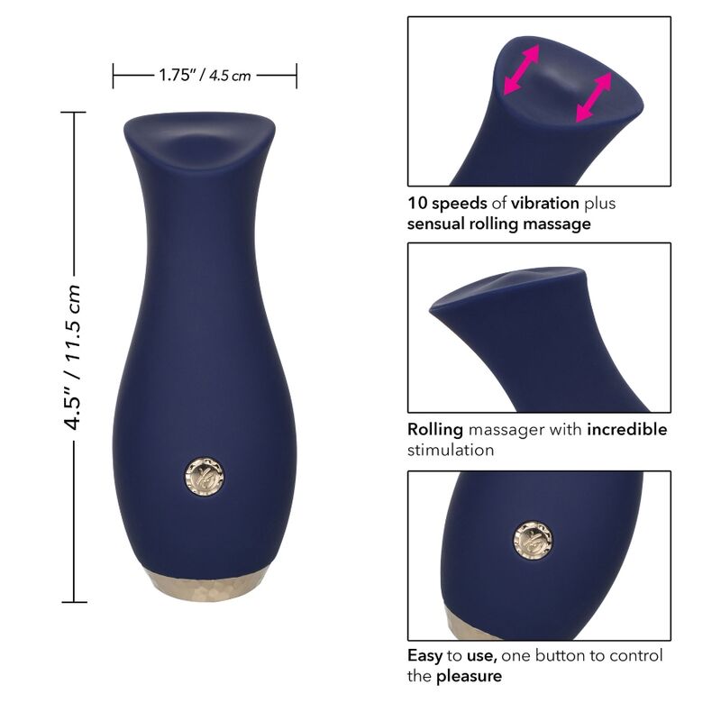 CalExotics Chic Tulip Massaggiatore Rotante Blu – immagine 6