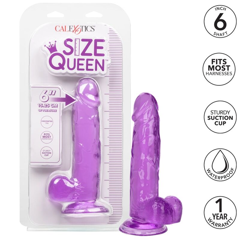 CalExotics Size Queen Dildo con Ventosa 20,25 cm Viola – immagine 2