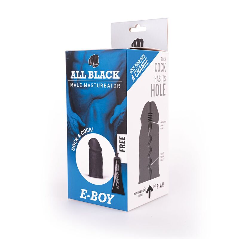 All Black E-Boy Masturbatore Maschile 17 cm – immagine 2