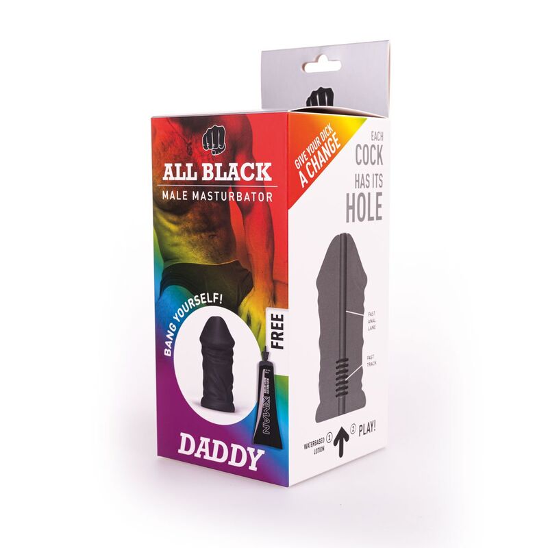 All Black Pap Masturbatore Maschile 17 cm – immagine 2