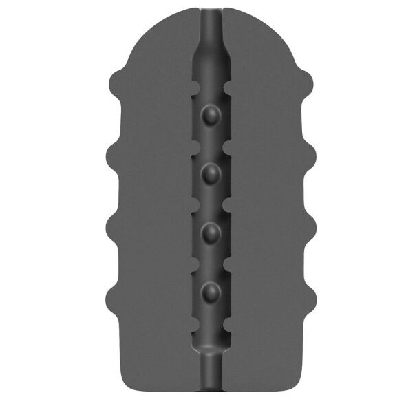 All Black Bumpy Masturbatore Maschile 17 cm