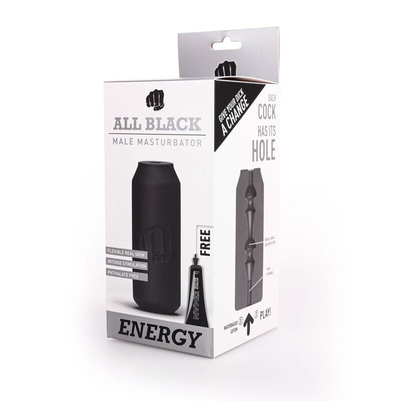 All Black Energy Masturbatore Maschile 17 cm – immagine 2