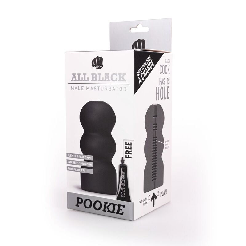 All Black Pookie Masturbatore Maschile 17 cm – immagine 2