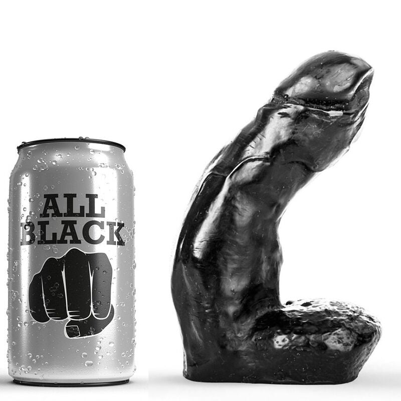 All Black Dildo Realistico con Testicoli 15 cm