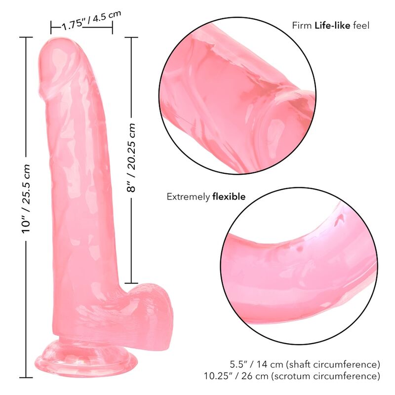 CalExotics Size Queen Dildo con Ventosa 25,5 cm Rosa – immagine 3