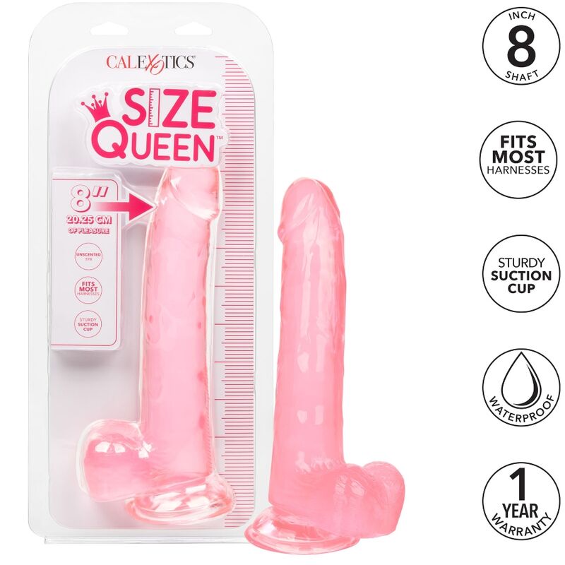CalExotics Size Queen Dildo con Ventosa 25,5 cm Rosa – immagine 2