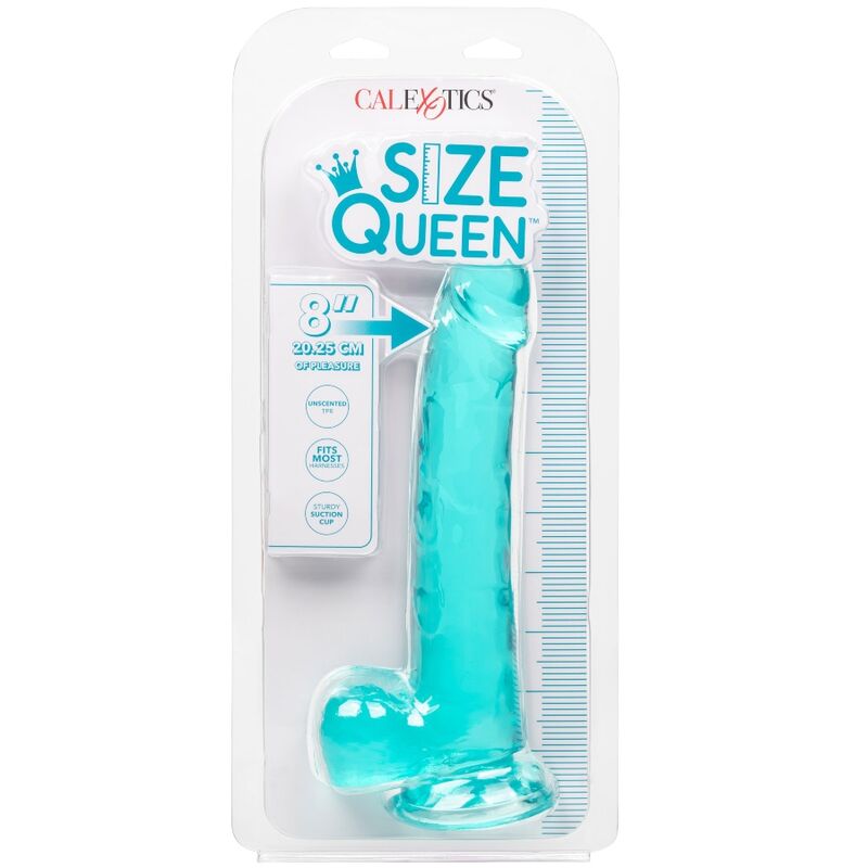 CalExotics Size Queen Dildo con Ventosa 25,5 cm Blu – immagine 7