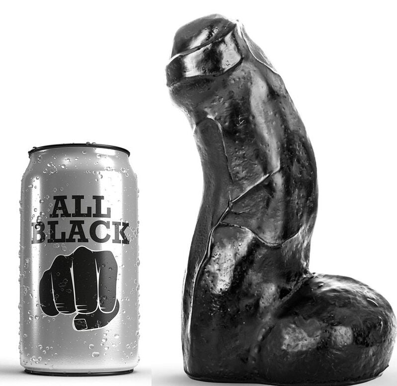 All Black Dildo Realistico Flessibile 17 cm
