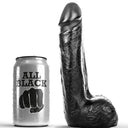 All Black dildo realistico nero morbido 20 cm