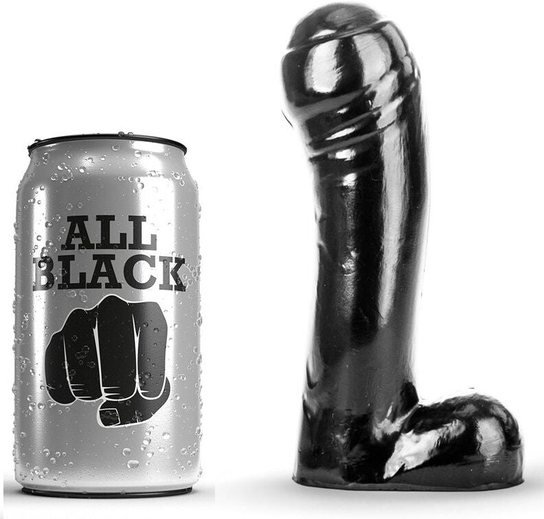 All Black Dildo con Glande Pronunciato 15 cm