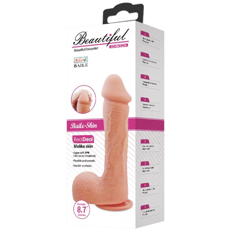 Baile Johnson Dildo Realistico Pelle Super Morbida 22 cm – immagine 12