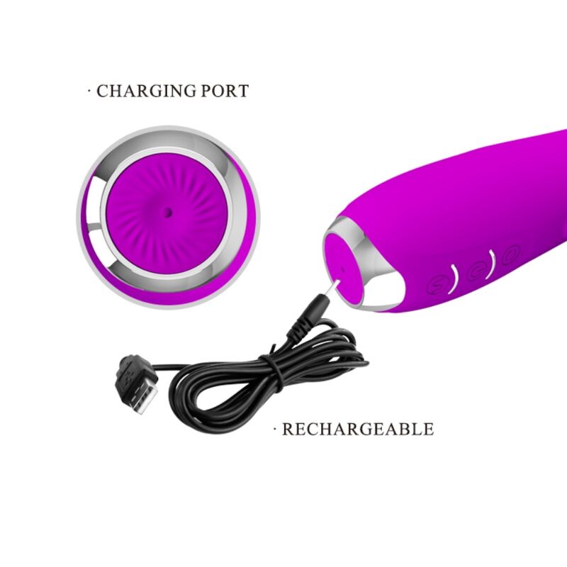 Pretty Love Molly Vibratore Rabbit Rotante Ricaricabile Viola – immagine 4
