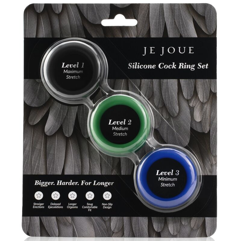 Je Joue Set 3 Anelli in Silicone a Stretta Progressiva – immagine 2