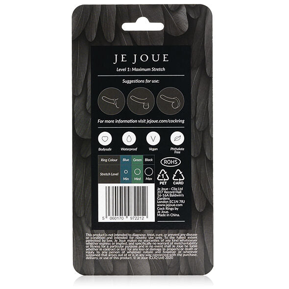 Je Joue Anello in Silicone Nero Massima Elasticità – immagine 5