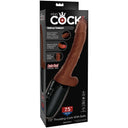 King Cock Plus Triple Threat Vibratore Realistico con Spinta e Riscaldamento Pelle Marrone – immagine 9