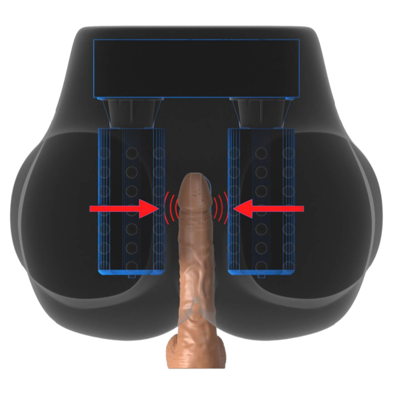 PDX Elite Milk Me Silly Mega Masturbatore Glutei Rotante e Vibrante – immagine 5