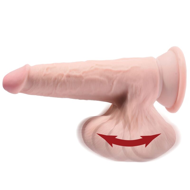 King Cock Plus Dildo 3D Tripla Densità con Testicoli Oscillanti 12,7 cm – immagine 4