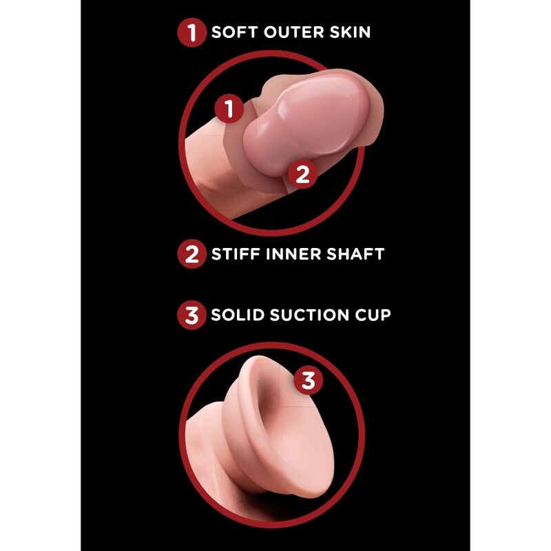 King Cock Plus Dildo 3D Tripla Densità con Testicoli Oscillanti 12,7 cm – immagine 6