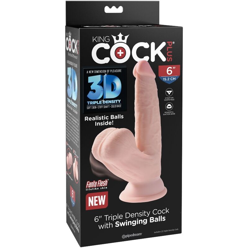 King Cock Plus Dildo 3D Tripla Densità con Testicoli Oscillanti 12,7 cm – immagine 7