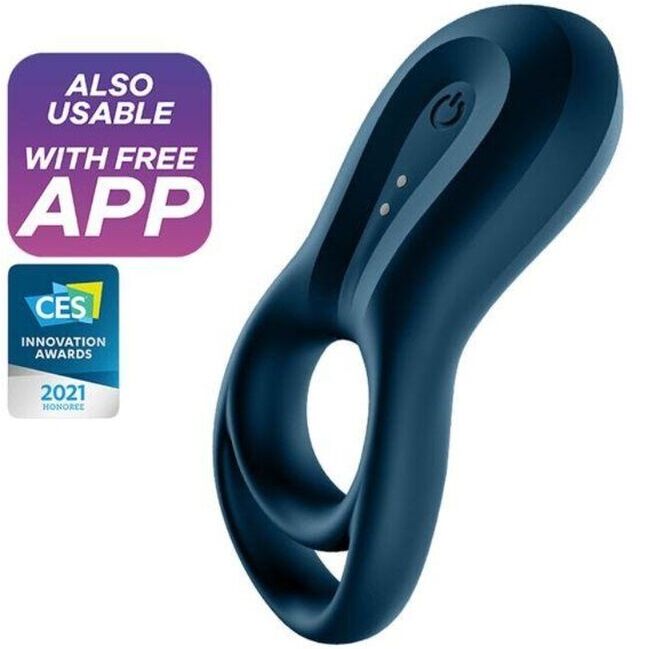 Satisfyer Epic Duo Anello Vibrante con App Blu