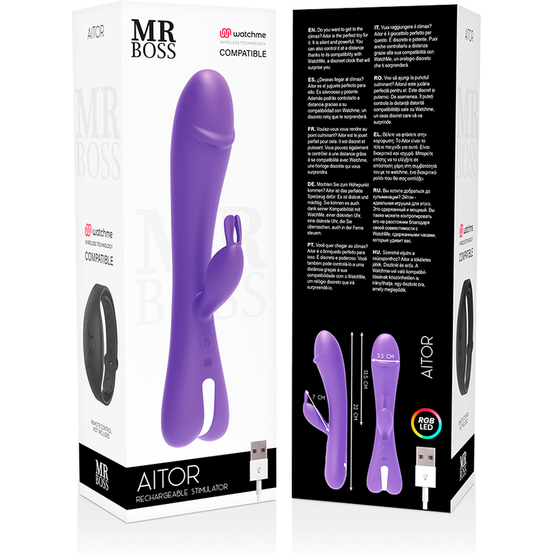 Mr. Boss Aitor Vibratore Rabbit con Telecomando WatchMe – immagine 11