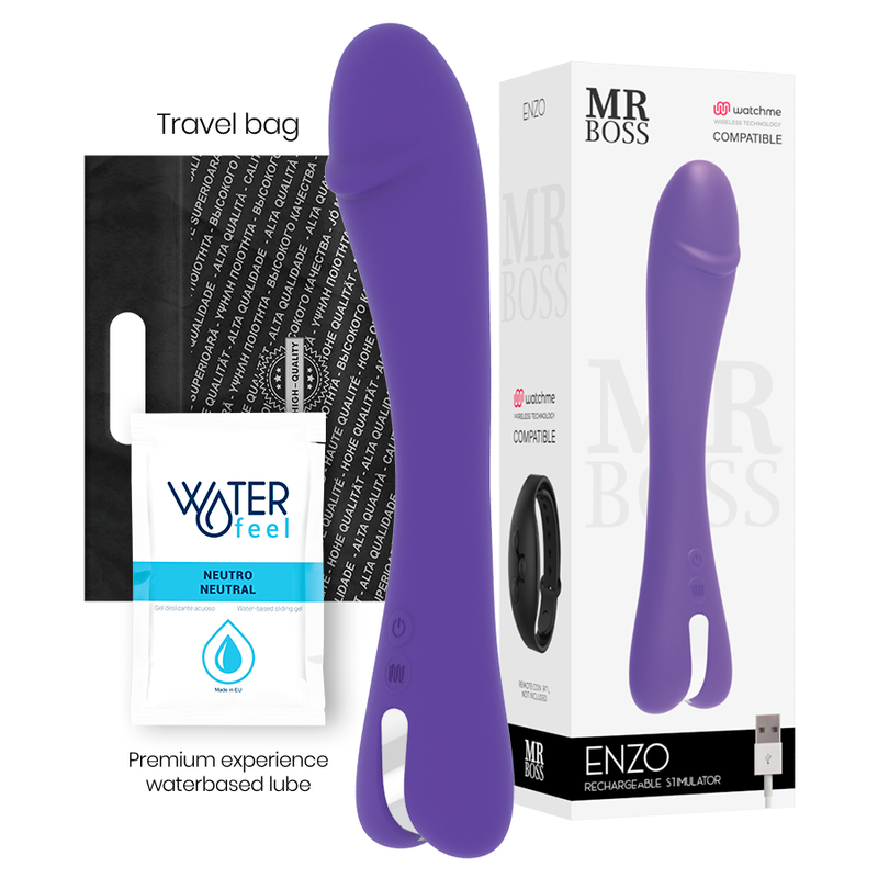 Mr. Boss Enzo Vibratore con Telecomando WatchMe Viola – immagine 2