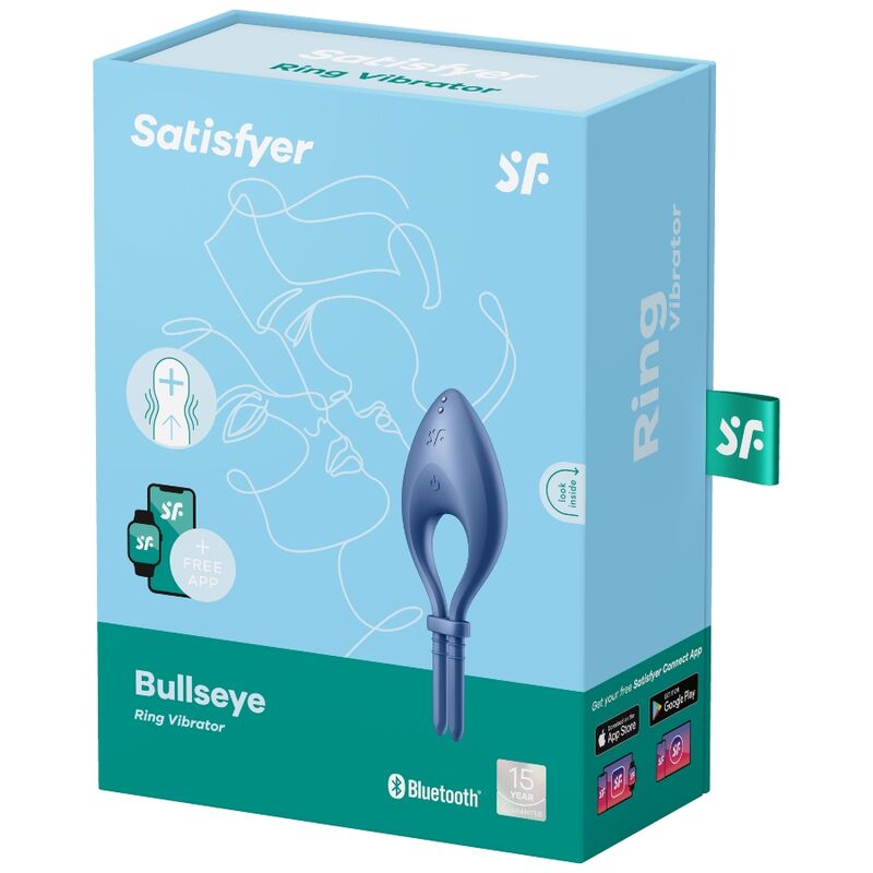 Satisfyer Bullseye Anello Vibrante con App Blu – immagine 3