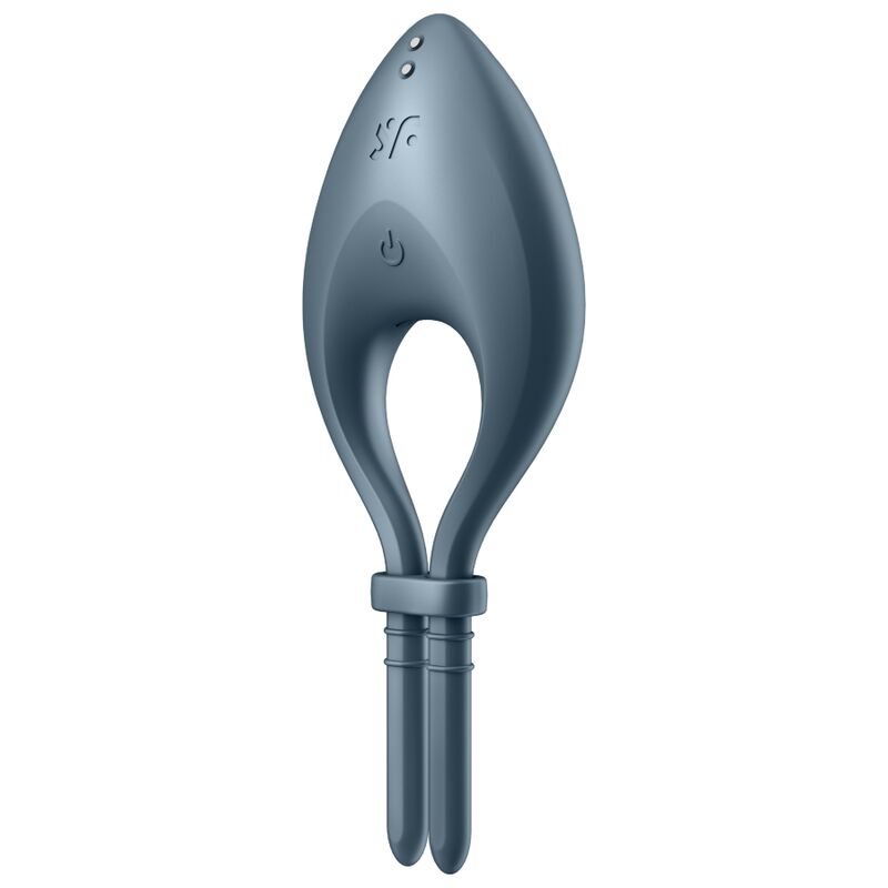Satisfyer Bullseye Anello Vibrante con App Grigio