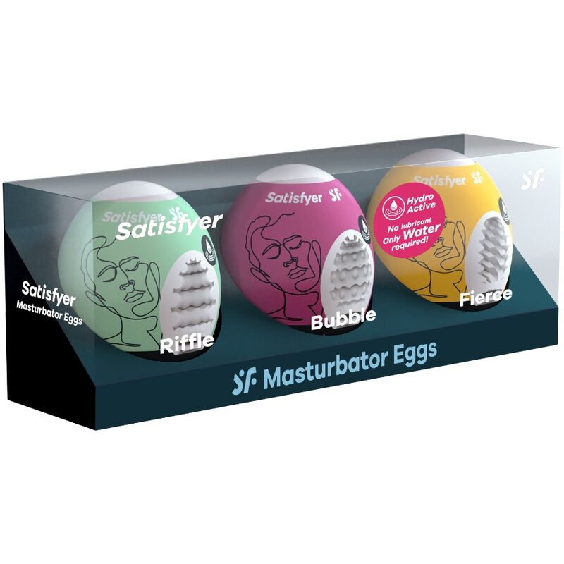 Satisfyer Masturbator Egg Set 3 Uova Riffle, Bubble e Fierce – immagine 2