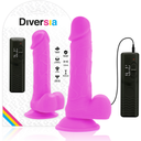 Diversia Dildo Vibrante Flessibile Viola 20,5 cm con Ventosa