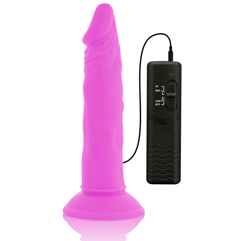 Diversia Dildo Vibrante Flessibile Viola 23 cm con Ventosa – immagine 4