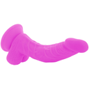 Diversia Dildo Vibrante Flessibile Curvo Punto G Viola 21,5 cm con Ventosa – immagine 4