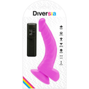 Diversia Dildo Vibrante Flessibile Curvo Punto G Viola 21,5 cm con Ventosa – immagine 6
