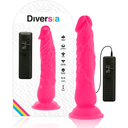 Diversia Dildo Vibrante Flessibile Rosa 21 cm con Ventosa