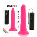 Diversia Dildo Vibrante Flessibile Rosa 23 cm con Ventosa
