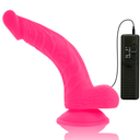 Diversia Dildo Vibrante Flessibile Curvo Punto G Rosa 21,5 cm con Ventosa – immagine 4