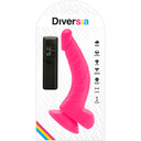 Diversia Dildo Vibrante Flessibile Curvo Punto G Rosa 21,5 cm con Ventosa – immagine 6