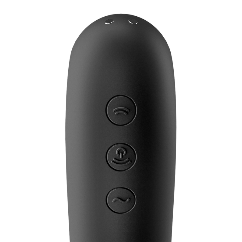 Satisfyer Dual Kiss Vibratore a Doppia Stimolazione Con Onde d'aria Nero – immagine 3