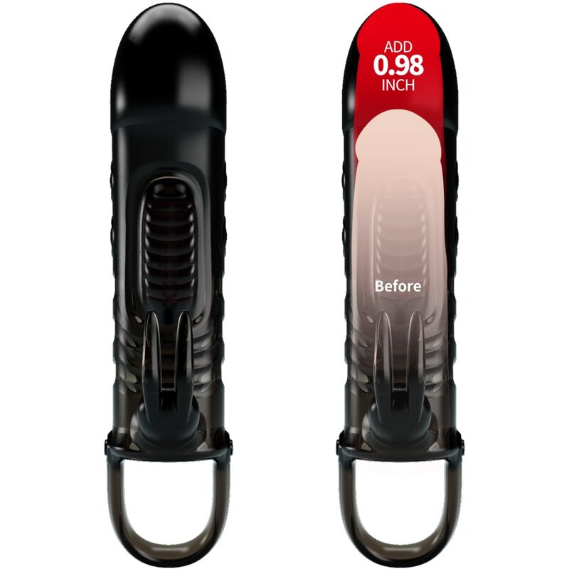 Pretty Love Sloane Guaina per Pene Vibrante con Coniglietto Nera – immagine 2