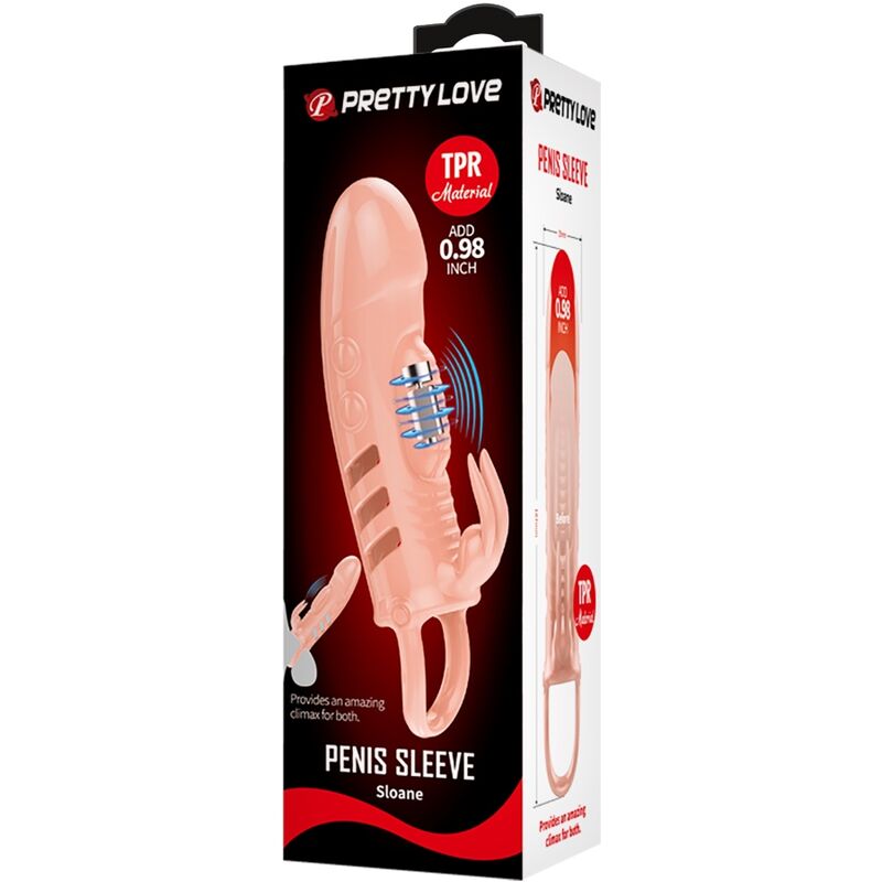 Pretty Love Sloane Guaina per Pene Vibrante con Coniglietto Naturale – immagine 5