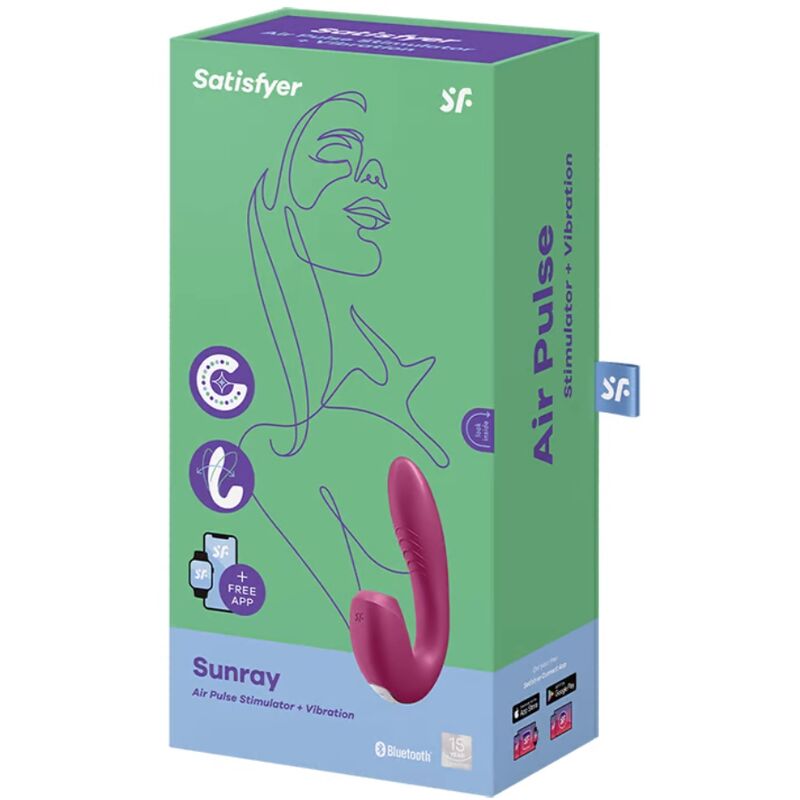 Satisfyer Sunray Vibratore a Doppia Stimolazione Con Onde d'aria Rosso – immagine 3
