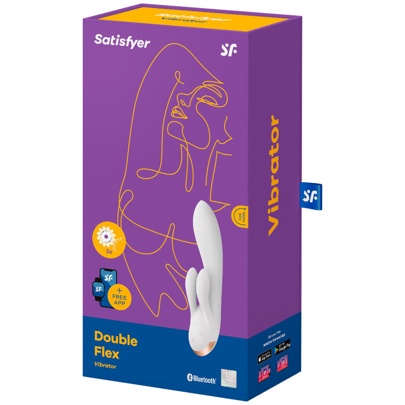 Satisfyer Double Flex Vibratore Doppio con App Bianco – immagine 4