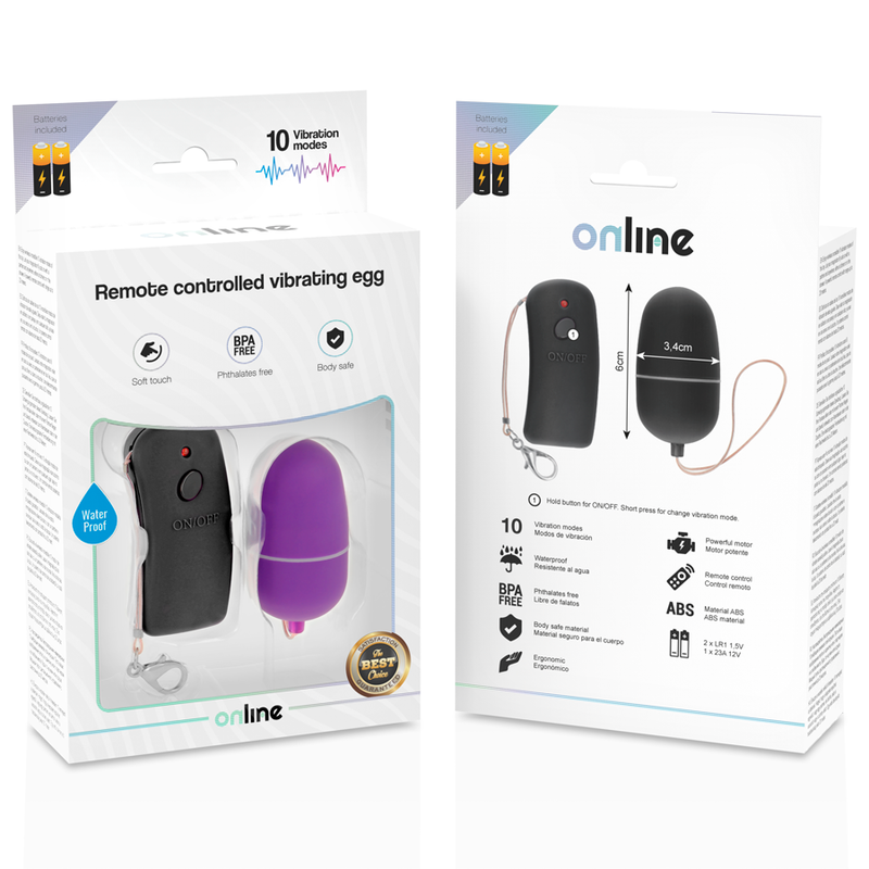 Online Ovetto Vibrante con Telecomando Lilla – immagine 4