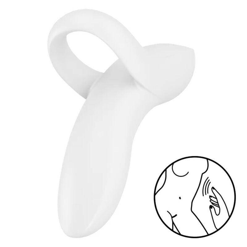 Satisfyer Bold Lover Vibratore da Dito Bianco
