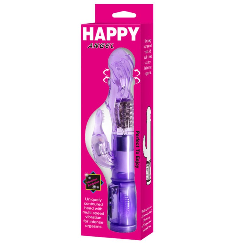 Baile Happy Angel Mini Vibratore Rabbit Rotante Lilla – immagine 3