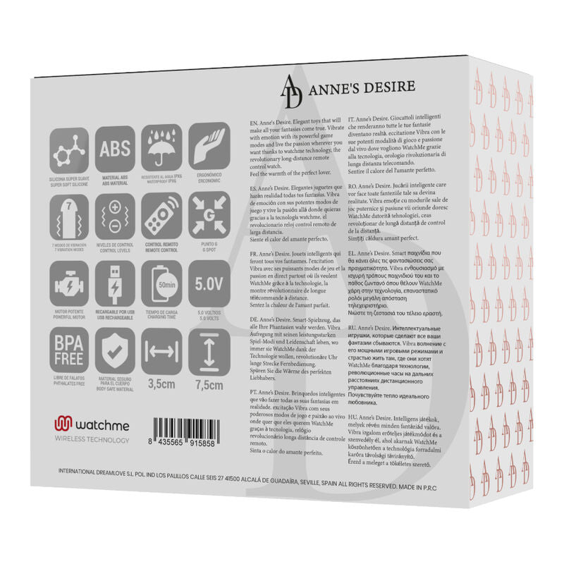 Anne's Desire Ovetto Vibrante con Telecomando WatchMe Nero – immagine 13